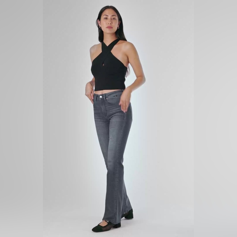 Mavi Maria smoke gray flare jeans